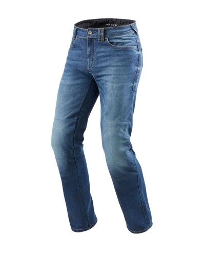 Rev'it | Jeans da moto classici con taglio ampio - Philly 2 LF - Blu Medio